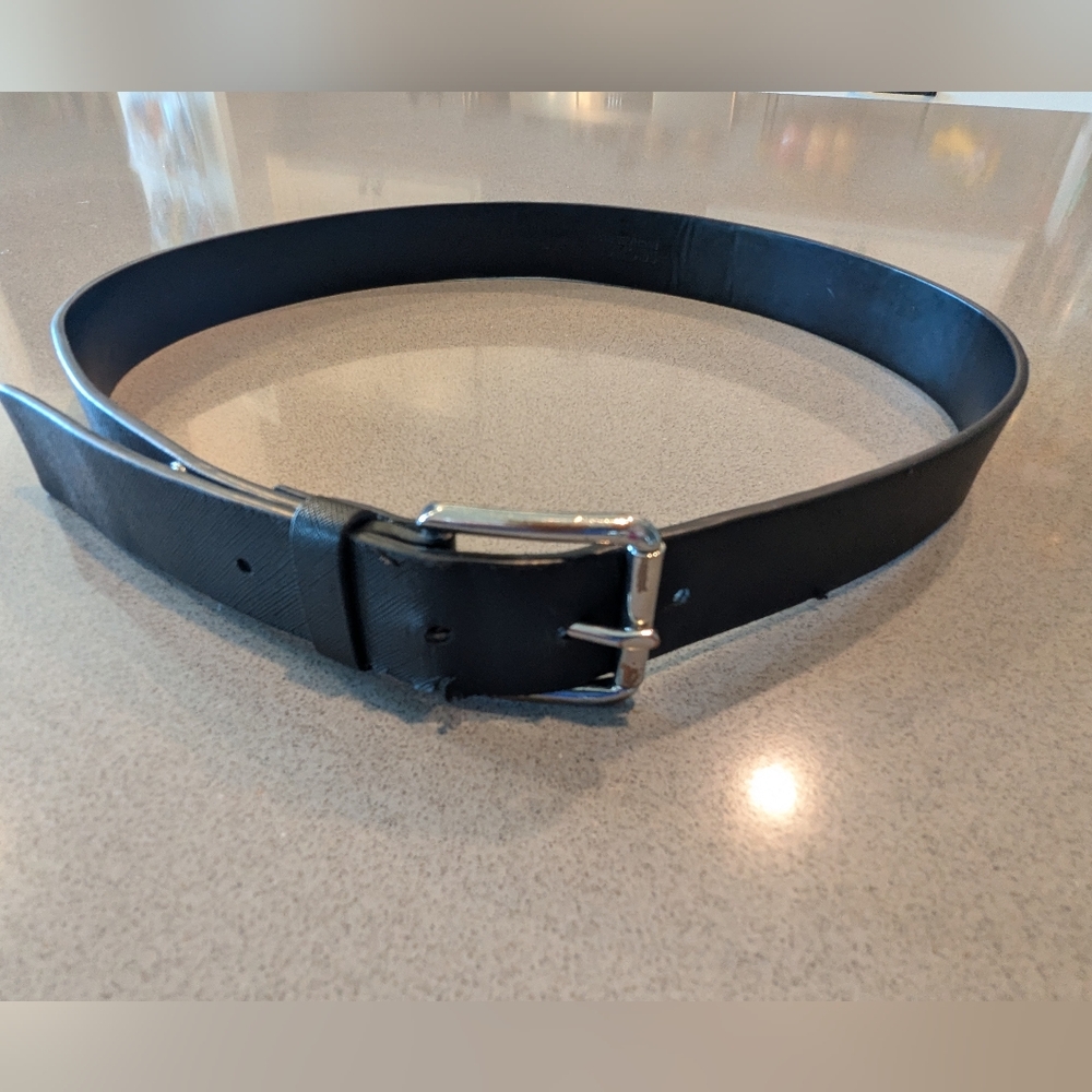 Michael Kors Men's Black Leather Belt